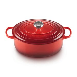 PANELA OVAL LE CREUSET 23CM SIGNATURE VERMELHO 21178230602430