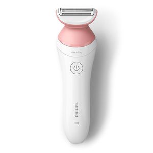 Aparador de pelos SatinShave Série 6000 Rosa/Branco - BRL146