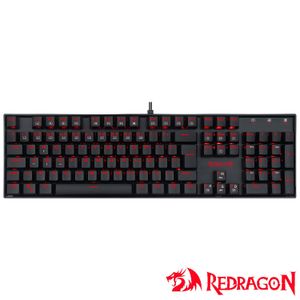 Teclado Mecânico Gamer para Windows e Mac Mitra Single Color Preto Switch Marrom - Redragon - K551-1