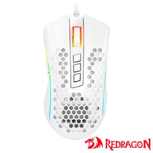 Mouse Gamer para PC e Mac Storm Elite RGB Branco - Redragon - M988W-RGB