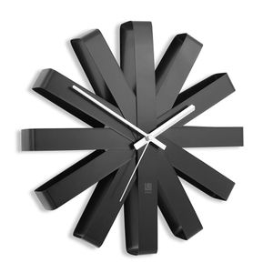 Relógio de Parede Ribbon Aço Inox 30,5 cm Preto Umbra