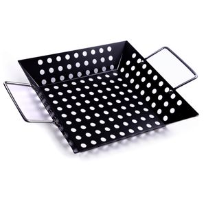 Wok Com Alça Quadrada Para Grelhar Em Churrasqueira 32,5X23cm - Hercules