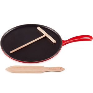 CREPEIRA LE CREUSET EM FERRO FUNDIDO 27CM - Vermelho