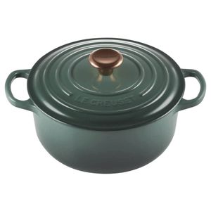PANELA REDONDA LE CREUSET 20CM SIGNATURE VERDE ARTICHAUT PEGADOR BRONZE 21177207954445