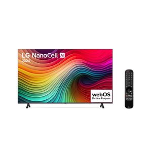 Smart TV LG 65" 4K Ultra HD NanoCell 65NANO80T ThinQ AI webOS 24 a5 Ger7 AI HDMI USB Wi-Fi Bluetooth Alexa Chromecast com Controle Smart Magic