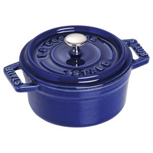 Caçarola Redonda, 10cm, Azul Marinho, Ferro Fundido