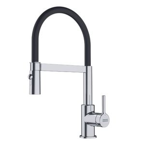 Misturador Monocomando Lina Dual Jet Alto Brilho e Preto