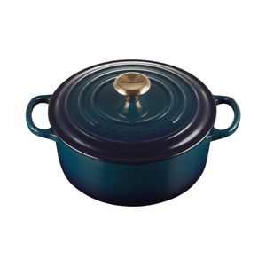 PANELA REDONDA LE CREUSET 20CM SIGNATURE AZUL AGAVE 21177204220450