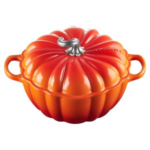 PANELA ABÓBORA LE CREUSET REDONDA EM FERRO FUNDIDO 24CM - Laranja