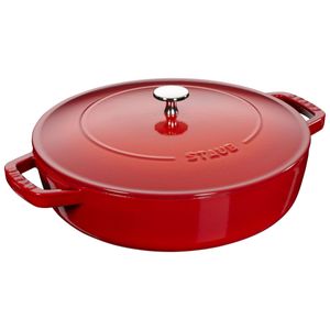 Caçarola Redonda Baixa Chistera, 28cm, Cereja, Ferro Fundido