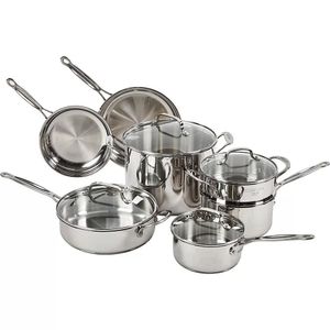 CONJUNTO CUISINART DE PANELAS CHEF'S CLASSIC 11 PEÇAS EM AÇO INOX 77-11G