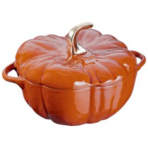 Caçarola Formato Abóbora, 24cm, Canela, Ferro Fundido