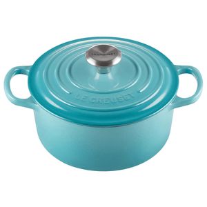 PANELA REDONDA LE CREUSET FUNDA SIGNATURE AZUL CARIBE 24CM 25195241702460