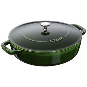 Caçarola Redonda Baixa Chistera, 28cm, Verde Basil, Ferro Fundido