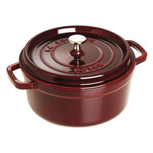 Caçarola Redonda, 24cm, Vermelho Granada, Ferro Fundido