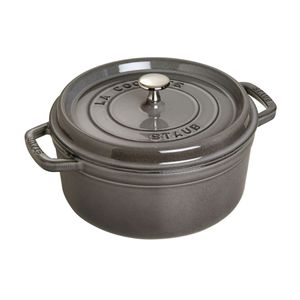 Caçarola Redonda, 24cm, Cinza Grafite, Ferro Fundido