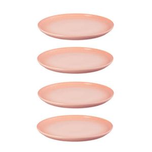 KIT LE CREUSET 4 PRATOS RASOS SAN FRANCISCO 22CM EM CERÂMICA PESSEGO PECHE