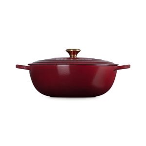 PANELA MARMITA LE CREUSET SIGNATURE FERRO ESMALTADO 28CM VERMELHO RHONE 21114289490441