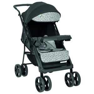 Carrinho de Bebê Joy II Tutti Baby Preto e Cinza