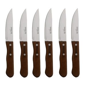 Faca Para Churrasco Wood 6 Peças - Mundial