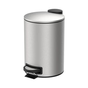 Lixeira C/ Pedal e Balde 3L Aço Inoxidável Escovado Linha Spin Brinox