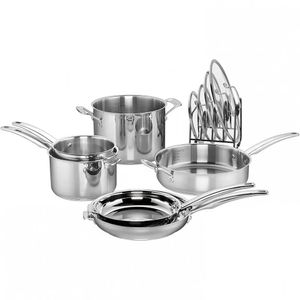 CONJUNTO CUISINART DE PANELAS SMARTNEST 11 PEÇAS EM AÇO INOX N91-11