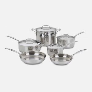 CONJUNTO CUISINART DE PANELAS CHEF'S CLASSIC 10 PEÇAS EM AÇO INOX 77-10P1