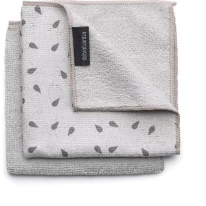 2 Panos de Limpeza Microfibra Dots 30x30cm Brabantia Cinza Escuro