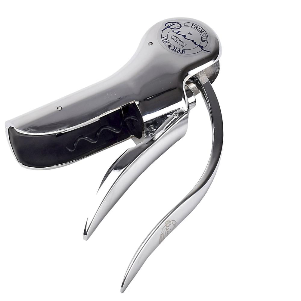 Saca Rolhas Cromado Vinho Abridor Garrafa L'Primeur Prana