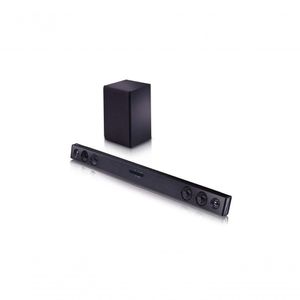 LG Sound Bar SQC2 2.1 Canais 300W RMS Bluetooth 4.0 Auto Sound Engine (ASE) Adaptive Sound Control (ASC) Sem Fios