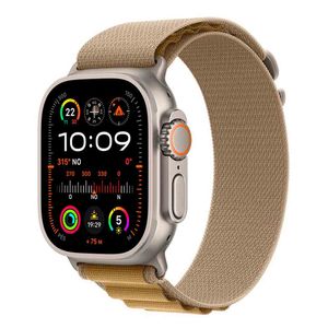 Apple Watch Ultra 2 (GPS + Cellular 49mm) Caixa Natural de Titânio com Pulseira Loop Alpina Canela - P