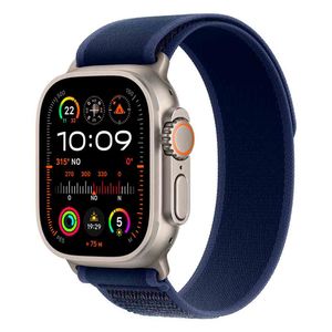 Apple Watch Ultra 2 (GPS + Cellular 49mm) Caixa Natural de Titânio com Pulseira Loop Trail Azul - P/M