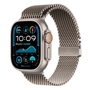 Apple Watch Ultra 2 (GPS + Cellular 49mm) Caixa Natural de Titânio com Pulseira Milanês de Titânio Natural - P