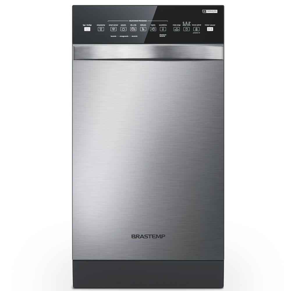 Lava-Louças 10 Serviços Brastemp Cor Inox com Ciclo Pesado - BLF10BR 110