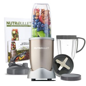 Liquidificador Individual e Extrator de Nutrientes Nutribullet 900w Champagne - 9 Itens