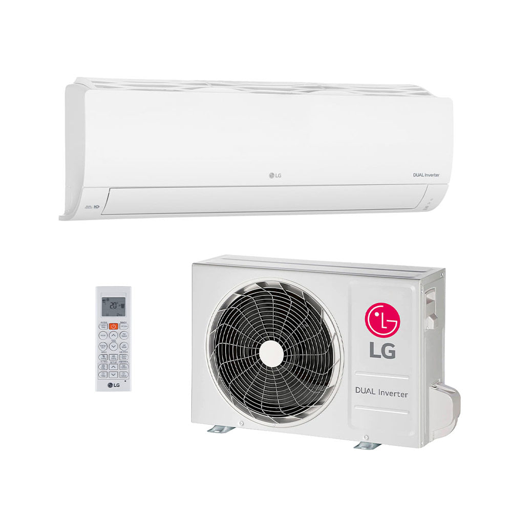 Ar Condicionado Split Hw Inverter R-32 LG Dual Compact + IA 19000 Btus Frio 220V S3NQ18KLQAL.EB2GAM1