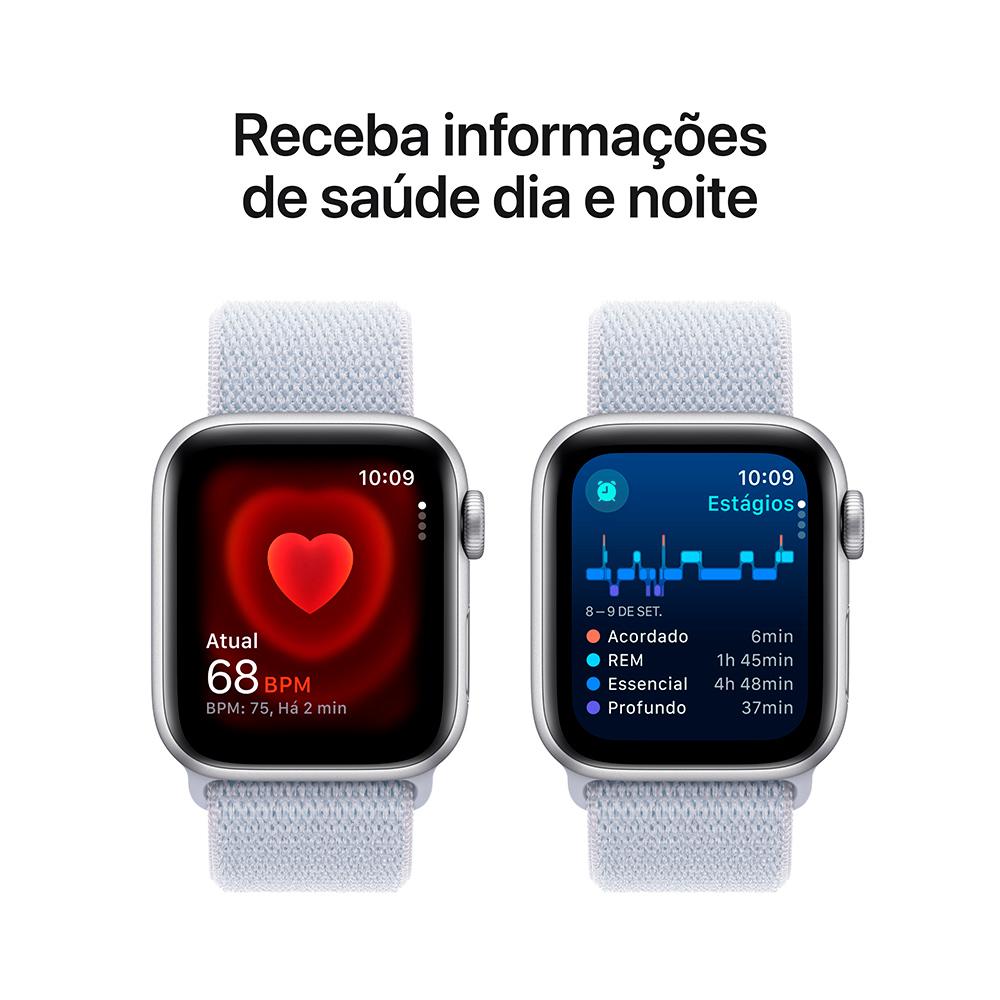 Apple Watch SE (GPS + Cellular 40mm) Caixa Prateada de Apple Watch SE (GPS + Cellular 40mm) Caixa Prateada de