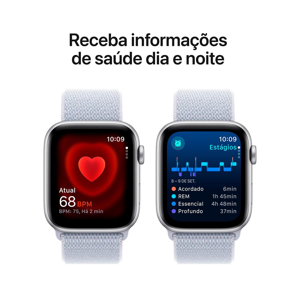 Apple Watch SE (GPS + Cellular 44mm) Caixa Prateada de Apple Watch SE (GPS + Cellular 44mm) Caixa Prateada de