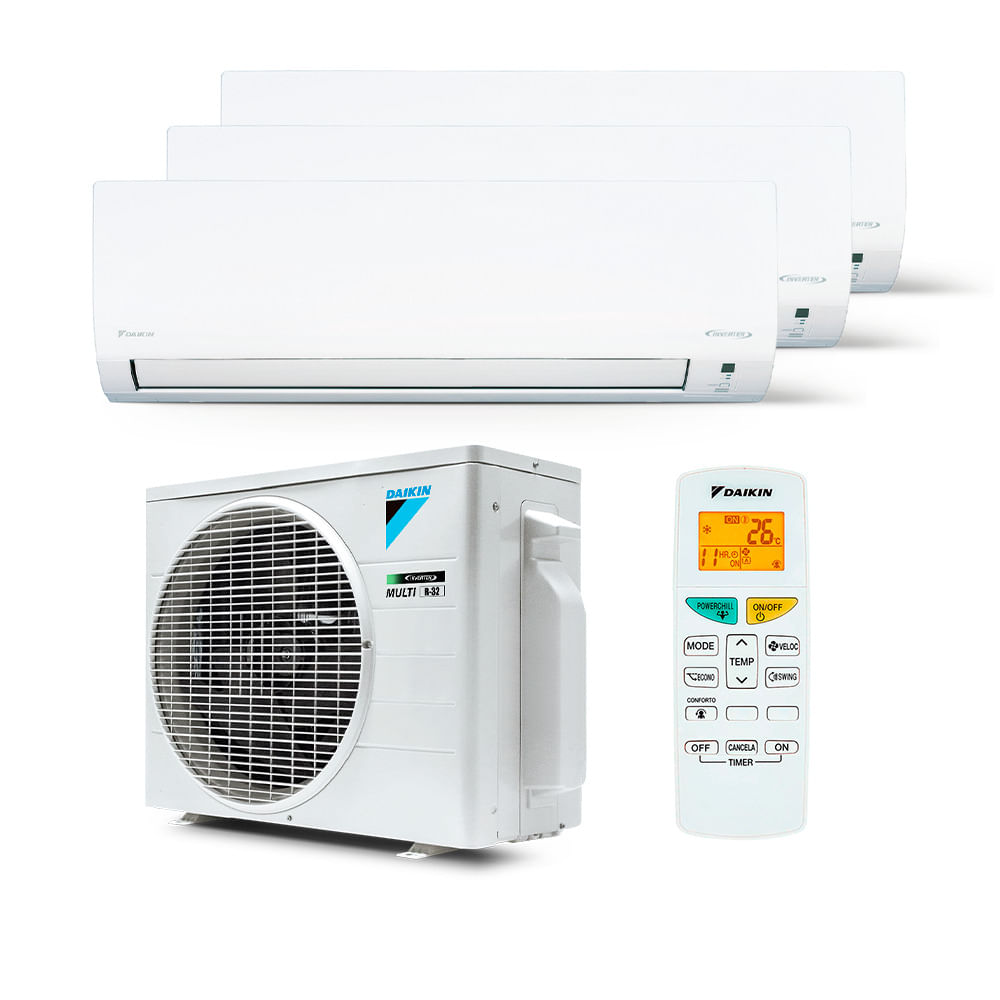 Ar Condicionado Multisplit Tri 30000 Btu Frio - Inverter - Daikin - 220v - Ctkc09s5vl Ctkc12s5vl9 / 3mkc18s5vl