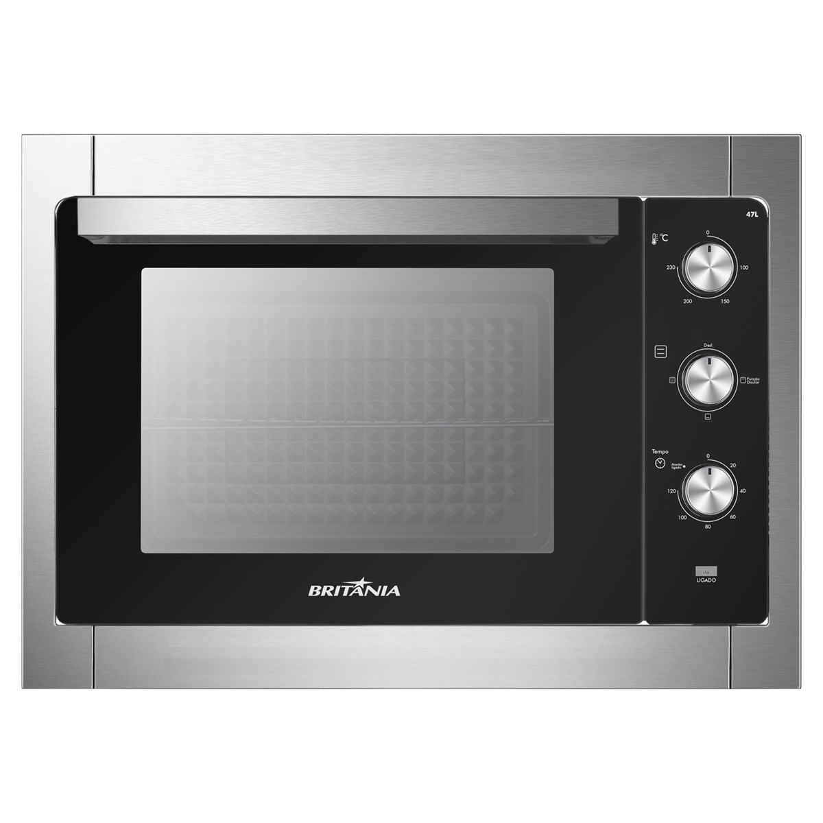 Forno Elétrico de Embutir Britânia 47 Litros Limpeza Prática Inox BFE47P - 127 Volts 110