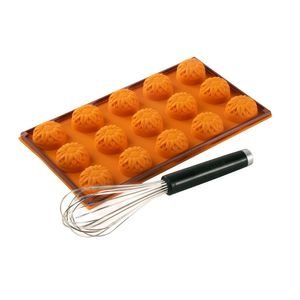 Jogo Forma Sunflower Silikomart e Fouet KitchenAid Gourmet
