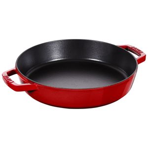 Frigideira Redonda com Duas Alças, 26cm, Cereja, Ferro Fundido
