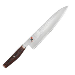 Faca Gyutoh do Chef Japonesa 9 1/2 Pol Miyabi 6000Mct Aço Microcarboneto Tsuchime Miyabi