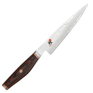 Faca Shotoh do Chef Japonesa 5 Pol Miyabi 6000Mct Aço Microcarboneto Tsuchime Compacta Miyabi