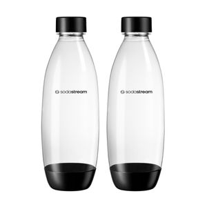 Conjunto de 2 Garrafas Plásticas 1 Litro SodaStream Preta