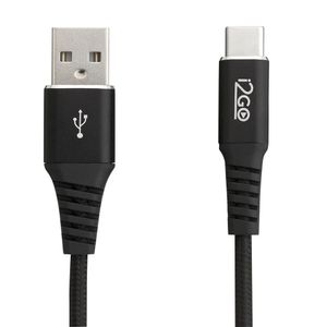 Cabo USB-C i2GO 2m 3a Nylon Trançado Preto