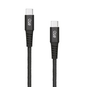 Cabo USB-C + USB-C i2GO 2m 3a 60w Nylon Trançado Preto