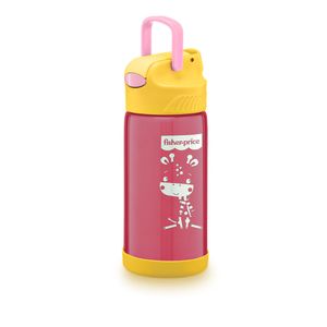 Copo Térmico Aço Inox Hot & Cold Rosa Cupcake 400 ml 12+M Fisher Price - BB1023 BB1023