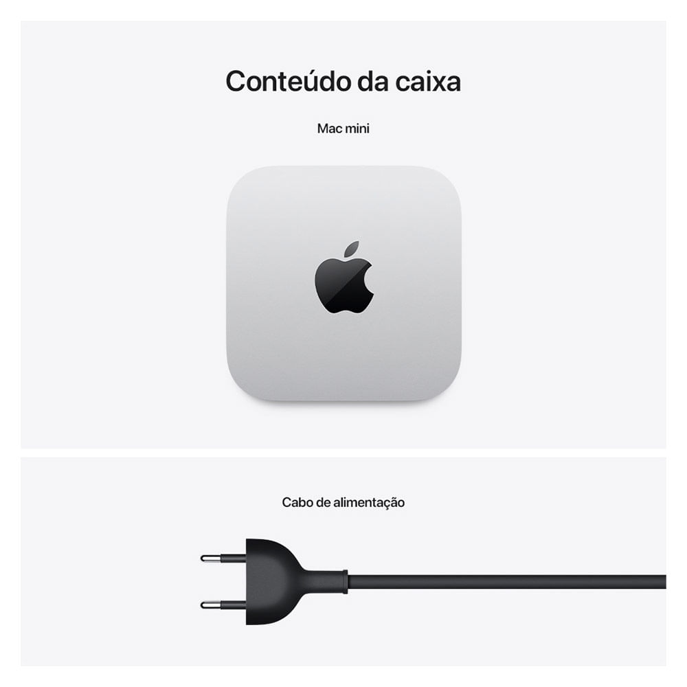 Mac Mini Chip M4 (24 GB, SSD de 512 GB) - Prateado